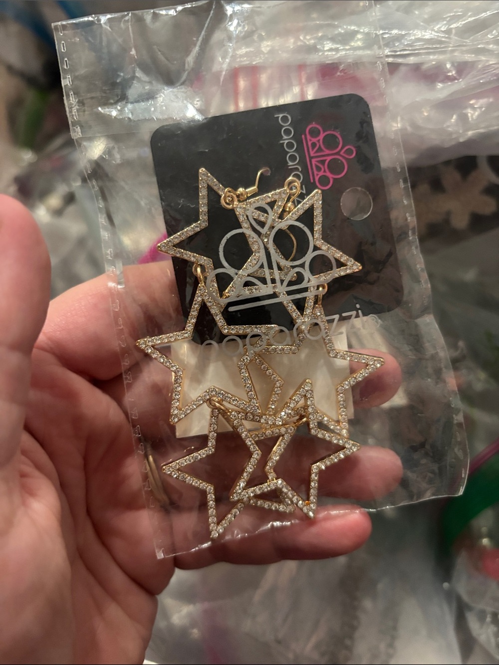 paparazzi Gold Star Dangle Hair Accessory